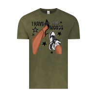 Vintage Olive I Have Two Moods Black Sneakers Afro Girl Vintage Tee - texasbilliewilder