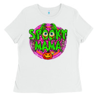 White Spooky Mama Ladies Tee - BundleAndBundleShop
