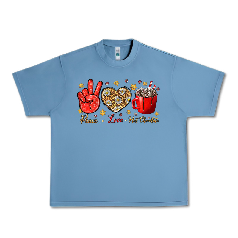 Peace Love Hot Chocolate Urban Heavy Tee by NancyCooperArtShop | Teevron