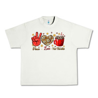 Pistachio Peace love hot chocolate Urban Heavy Tee - NancyCooperArtShop