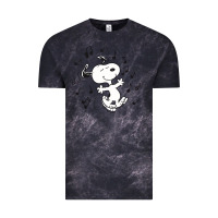 Cloud Black dancing dog Vintage Tee - DesigneFamous