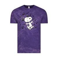 Cloud Purple dancing dog Vintage Tee - DesigneFamous