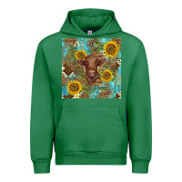 Emerald western highland cow Urban Hoodie - BarkalooDesign
