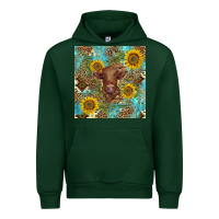 Forest Green western highland cow Urban Hoodie - BarkalooDesign