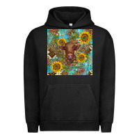 Pigment Black western highland cow Urban Hoodie - BarkalooDesign