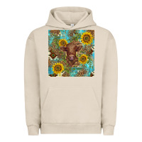 Pigment French Oak western highland cow Urban Hoodie - BarkalooDesign