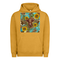 Pigment Peanut Butter western highland cow Urban Hoodie - BarkalooDesign