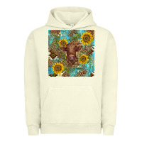 Pigment Pistachio western highland cow Urban Hoodie - BarkalooDesign