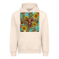 Sandshell western highland cow Urban Hoodie - BarkalooDesign