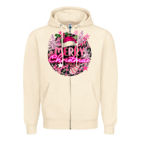 Sandshell pink merry christmas Zipper Hoodie - FaDigitalArtStudio