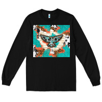 Black freebird with leopard and cowhide pattern Long Sleeve Tee - TumblerDesignByShophia