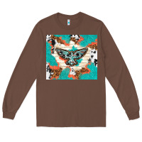 Chestnut freebird with leopard and cowhide pattern Long Sleeve Tee - TumblerDesignByShophia