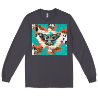 Smoke freebird with leopard and cowhide pattern Long Sleeve Tee - TumblerDesignByShophia