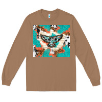 Toasted Coconut freebird with leopard and cowhide pattern Long Sleeve Tee - TumblerDesignByShophia