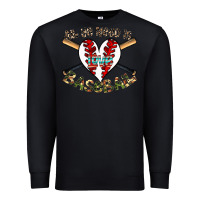 Black all you need is love baseball Premium Sweatshirt - CowhideDigitalArt