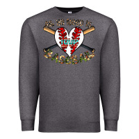 Charcoal Heather all you need is love baseball Premium Sweatshirt - CowhideDigitalArt