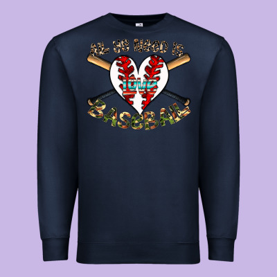 All You Need Is Love Baseball Premium Sweatshirt Designed By Cowhidedigitalart