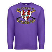 Purple all you need is love baseball Premium Sweatshirt - CowhideDigitalArt