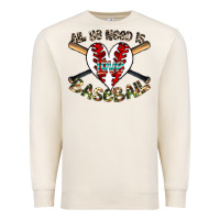 Sandshell all you need is love baseball Premium Sweatshirt - CowhideDigitalArt