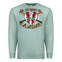 Seafoam all you need is love baseball Premium Sweatshirt - CowhideDigitalArt