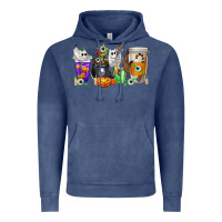 Vintage Denim Halloween Coffee Cups Vintage Hoodie - texasbilliewilder