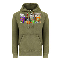 Vintage Olive Halloween Coffee Cups Vintage Hoodie - texasbilliewilder