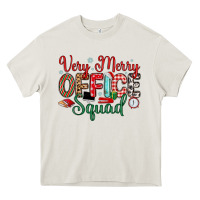 Cream very merry office squad Heavy Core Tee - MaliasSmallBusiness
