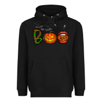 Black boo halloween Heavyweight Hoodie - CowhideDigitalArt