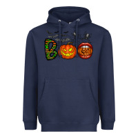 Navy boo halloween Heavyweight Hoodie - CowhideDigitalArt