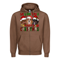 Chestnut We Woof You A Merry Christmas Zipper Hoodie - FaDigitalArtStudio