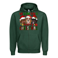 Sports Green We Woof You A Merry Christmas Zipper Hoodie - FaDigitalArtStudio
