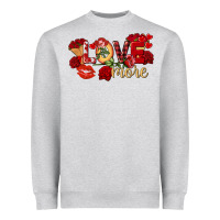 Heather Grey Love more Valentine's Day Heavyweight Sweatshirt - FaDigitalArtStudio