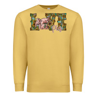 Antique Gold love pig Premium Sweatshirt - SublimationCraftShop