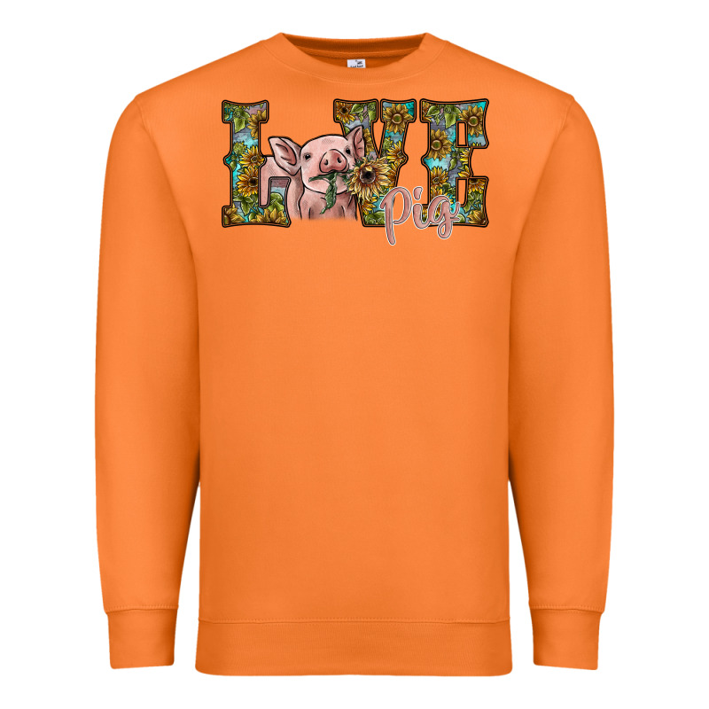 Love Pig Premium Sweatshirt by SublimationCraftShop | Teevron