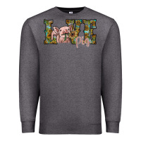 Charcoal Heather love pig Premium Sweatshirt - SublimationCraftShop
