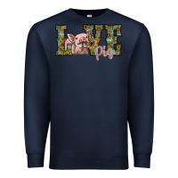 Navy love pig Premium Sweatshirt - SublimationCraftShop