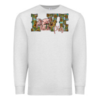 Oatmeal Heather love pig Premium Sweatshirt - SublimationCraftShop