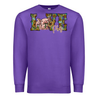 Purple love pig Premium Sweatshirt - SublimationCraftShop