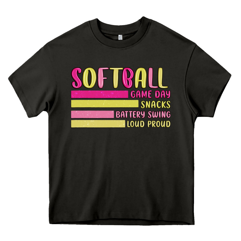 Retro Softball Png Heavy Core Tee by JahusDesignShop | Teevron