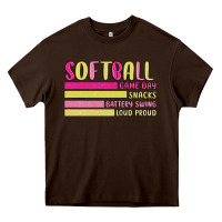 Chocolate Brown retro softball png Heavy Core Tee - JahusDesignShop