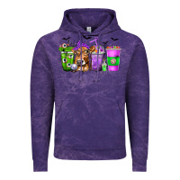 Cloud Purple Coffee Cups with Cow and Halloween Vintage Hoodie - texasbilliewilder