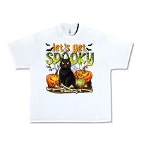 White Let's Get Spooky Urban Heavy Tee - texasbilliewilder
