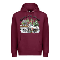 Burgundy merry christmas gnomies Premium Hoodie - FaDigitalArtStudio