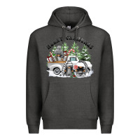 Charcoal Heather merry christmas gnomies Premium Hoodie - FaDigitalArtStudio