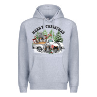 Heather Grey merry christmas gnomies Premium Hoodie - FaDigitalArtStudio