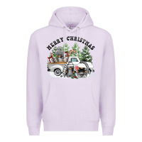 Lilac merry christmas gnomies Premium Hoodie - FaDigitalArtStudio