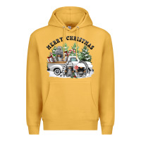 Mustard merry christmas gnomies Premium Hoodie - FaDigitalArtStudio