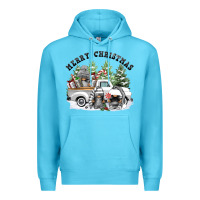 Ocean Blue merry christmas gnomies Premium Hoodie - FaDigitalArtStudio