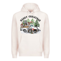 Pale Pink merry christmas gnomies Premium Hoodie - FaDigitalArtStudio