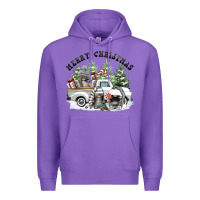 Purple merry christmas gnomies Premium Hoodie - FaDigitalArtStudio